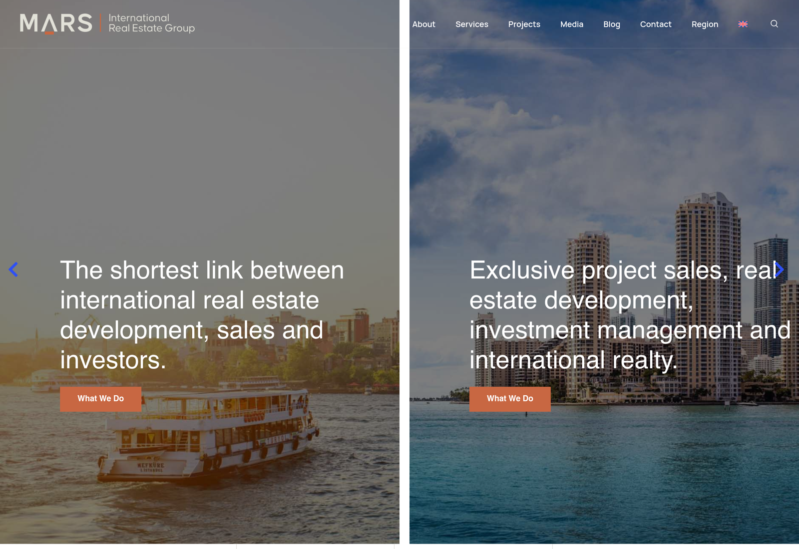 Mars International Group kurumsal web tasarım projesi ekran görüntüsü